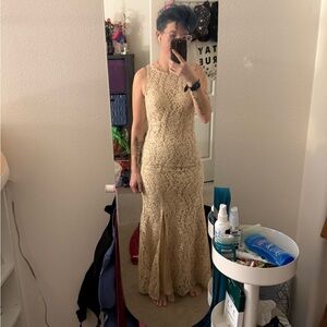 Elegant Cream Maxi Dress